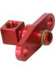 Aeroflow Fuel Rail Adapter Red For Mitsubishi Evo 10 - 40mm Centres