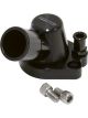 Aeroflow Thermostat Housing  Black For Holden 253-308 ,Opt Heat Out AF64-2091BLK