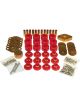 Prothane For 07-11 Jeep Wrangler JK 4DR Body Mount Kit Red