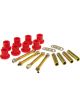 Prothane For 87-96 Jeep YJ Front or Rear Frame Shackle Bushings Red