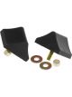 Prothane Universal Bump Stop 1 1/2X2X1 3/4 Wedge Black