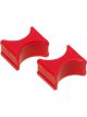 Prothane Universal Shock Reservoir Mounts 2.0/2.0 Diameter Red
