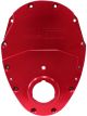 Aeroflow 2-Piece Billet Alloy Timing Cover Red For SB Chev & 90Â° V6