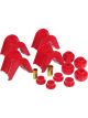 Prothane For 66-79 Ford Trucks 14-Piece Bushing Set 7deg Offset Red