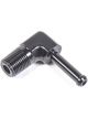 Radium Engineering 1/8in NPT Male to 3/16in Barb 90 Degree Fitting