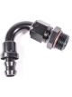 Radium Engineering 10AN ORB to Pushlok Hose End 120DEG 1/2 Inch