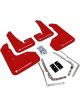 Rally Armor For 2015-2016 VW Golf R UR Red Mud Flap w/ White Log