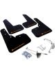 Rally Armor For 13-17 Subaru XV Crosstrek Black Mud Flap w/ Ora