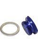 Aeroflow Holley Fuel Bowl Inlet Blank Plug Blue 7/8 Inch -20