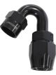 Aeroflow Kryptalon Full Flow Swivel 150 Degree Hose End -6AN Black