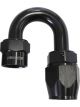 Aeroflow Kryptalon Full Flow Swivel 180 Degree Hose End -6AN Black
