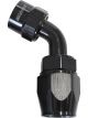 Aeroflow Kryptalon Full Flow Swivel 60 Degree Hose End -10AN Black