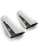Stainless Works Flat Oval Exhaust Tips 3in Inlet priced per pair