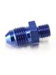 Aeroflow Metric to Male Flare Adapter M8 X 1.0mm to -4AN Blue