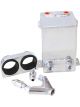 Aeroflow Dual EFI Pump Surge Tank Kit Polished+ Tank, Pump Bracket