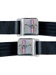 Drake Seat Belt Lap Latch Buckle Bolt-On Mount Emblem For Ford Mustang