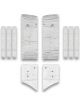 Flatline Doors Silver / Black For GM X-Body 1962-67 Kit
