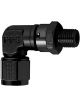 Fragola Adapter 90 8 AN Female to 3/4-16 Male Swivel Black