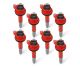 Msd Ignition Coil Male HEI Style Red For Ford Mustang 2016-20 Set of 8 