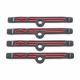 Proform Valve Cover Hold Down Tabs Bowtie Logo Steel Gray Paint 