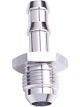 Aeroflow AN Flare to Barb Adapter -8AN to 1/2 Inch Silver
