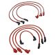 Taylor/Vertex Spark Plug Wire Set Spiral Core 8mm Red 90 180° Plug Boots 
