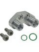 Vintage Air Compressor Block 2 Port 10 AN 8 AN Male O-Ring Seals Aluminium Kit