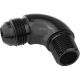 Proflow 90 Full Flow 1in. NPT To Male -16AN Flare to NPT Adaptor Black