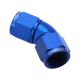 Proflow 45 Female Flare Union Full Flow Swivel Hose End -10AN Blue