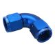 Proflow 90 Female Flare Union Full Flow Swivel Hose End -08AN Blue