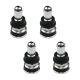 Street Pro Tyre Valve Short-Style Chrome Valve Stems Bolt-On Set of 4
