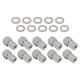 Street Pro Wheel Lug Nut Kit Chrome 005 Length 1.50 12 x 1.5 .800 Set of 10