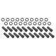 Street Pro Wheel Lug Nut Kit Black Cragar Weld SST Open End Mag Length Set of 20