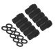 Street Pro Wheel Lug Nut Kit Black 002 Mag Length 1.56 1/2 .700 Shank Set of 10