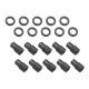Street Pro Wheel Lug Nut Kit Black 002 Open End Mag Length 1.46 7/16 Set of 10