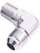 Aeroflow 90 Degree 3/4 Inch NPT to -10AN Male Flare Adapter Silver AF822-10-12S
