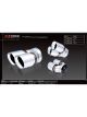 XForce 3.5 Inlet Twin 3.5 Round Angle-Cut Tip Single In, Twin Out