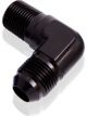 Aeroflow 90 Degree 3/4 Inch NPT to -16AN Male Flare Adapter Black