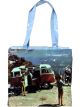 VW Official Licensed Product T1 Bus PVC Shopper Bag with Zip Scenery