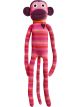 Boyle Handmade Soft Cuddly Sock Charlie Red and Pink Striped Monkey 70cm