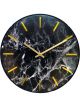 Leni Marble Look Clock 30cm Black