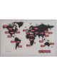 NeXtime World Time Digit Wall Clock 55x36cm Black