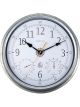 NeXtime Tulip Outdoor Wall Clock 40.5cm Galvanised Metal Silver