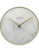 NeXtime Marble Table Clock White and Gold 20cm