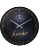 Nostalgic-Art Licensed Wall Clock Mercedes-Benz Silver & Gold Black 30x30x5.5cm