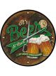 Nostalgic-Art Licensed Product Wall Clock Beer O'clock Glasses Brown 30x30x5.5cm