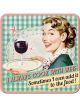 Nostalgic-Art Licensed Product Metal Coaster Cook with wine 9x9cm