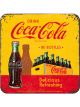 Nostalgic-Art Licensed Product Metal Coaster Coke - In Bottles Yellow 9x9cm