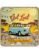 Nostalgic-Art Licensed Product Metal Coaster VW - Let's Get Lost 9x9cm