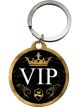 Nostalgic-Art Licensed Product Stainless Steel Keyring Round - VIP Black